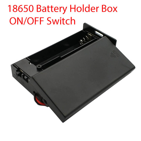 DIY 3.7V 18650 Battery Storage Case  For 2x18650 Batteries Holder Box Container 2 Slot Batteries Holder ON/OFF Switch ► Photo 1/5