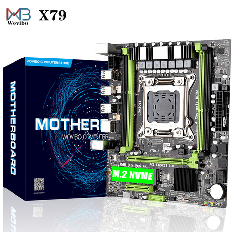 X79 Desktop Server Motherboard LGA 2011 REG ECC RAM Memory For Intel I7 Xeon E5 V2 LGA2011 CPU Mainboard With M.2 NVME SSD ► Photo 1/6