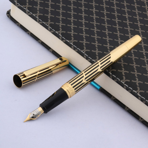 OFFICE new classical line Commerce black gift Golden Fountain Pen School Student Office Gifts Stationery ► Photo 1/5