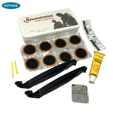 1Set Bike Bicycle Flat Tire Repair Kit Tool Set Kit Patch Rubber Portable Fetal Best Quality cycling ► Photo 1/6