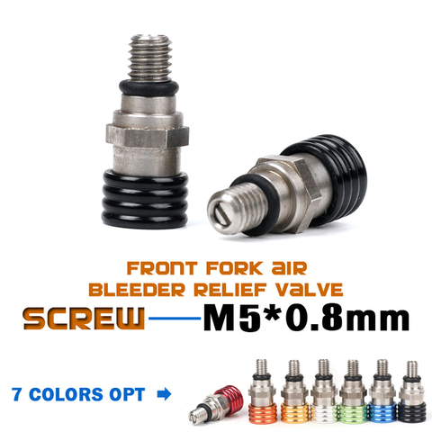 Universal M5 Screw Front Fork Air Bleeder Relief Valve For CR CRF YZ YZF WRF KX KXF RMZ 85 125 250 450 MX Motocross Enduro ► Photo 1/6