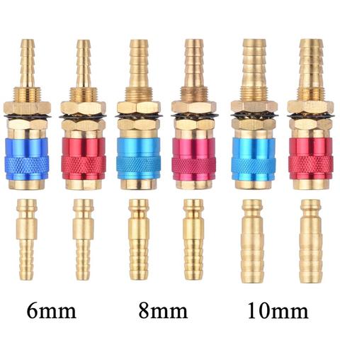 5mm 8mm Water Cooled Air Cooled Gas Water Adapter Quick Connector Fitting For MIG TIG Welding Torch Plug ► Photo 1/6