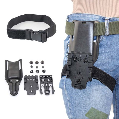 Safa Drop Leg Strap Gun Holster Adapter QLS 19 22 Quick Locking System Kit for Glock 17 19 Beretta m9 Hunting Pistol Case Paddle ► Photo 1/6