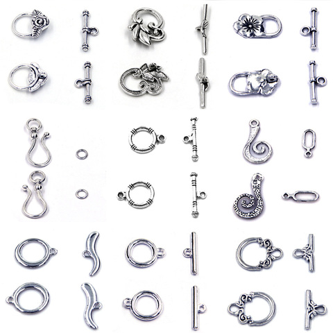 End Clasps Connectors Hooks Flower Fastener Toggle Clasp Bulk For Bracelet Jewelry Making Diy Accessories 10Sets/50sets ► Photo 1/6