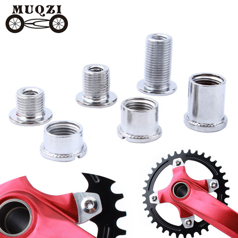 MUQZI 5 Pair Nail Plate Dental Plate Screws Steel Chainwheel Bolts Road Bike Crank Plate Crusset Nut Parts Bicycle Accessories ► Photo 1/6