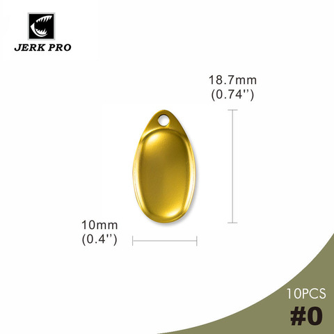 JERK PRO 10PCS Size 0 Steel French Spinner Blades Gold Plated Fishing Lure Components Angler’s Tackle Craft Parts ► Photo 1/3