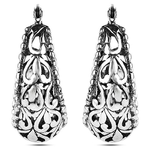 Huitan Ethnic Style Women Hoop Earrings Hollowed-out Pattern Elegant Accessories Daily Wearable Versatile Female Earring Jewelry ► Photo 1/5