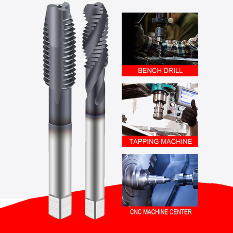 UCHEER 1pcs Taper HSS M35 coating/no coating Cobalt-bearing screw tap Drill bits Machine Spiral Point Thread M3-12 ► Photo 1/6