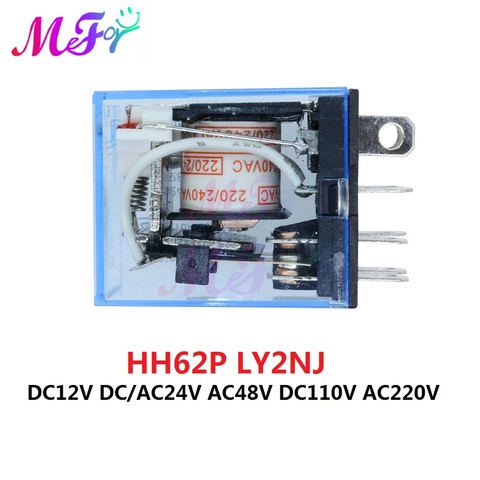 HH62P LY2NJ JQX-13F Relay Coil General DPDT Micro Mini Electromagnetic Relay Switch AC110V AC 220V DC12V DC24V AC48V 8pin ► Photo 1/6