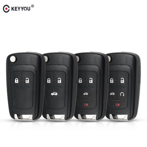 KEYYOU 2/3/4/5 Buttons Flip Folding Remote Key Shell For Chevrolet Cruze Lova Sail Aveo Key Case With HU100 Blade ► Photo 1/6