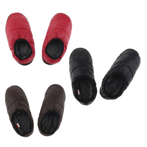 Slip on Duck Down Camping Slipper Unisex Winter Warm Non-slip Home Booties Waterproof Down Slipper ► Photo 1/6