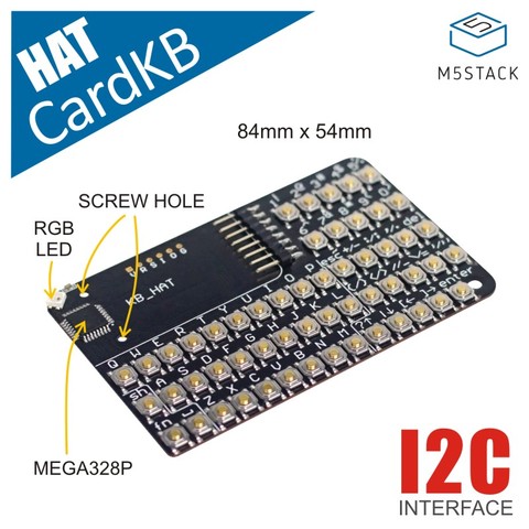 M5Stack Official CardKB HAT ESP32 Mini IoT Development Board Compatible Hat Mini Keyboard Unit GROVE I2C  STEM Python UIFlow ► Photo 1/5