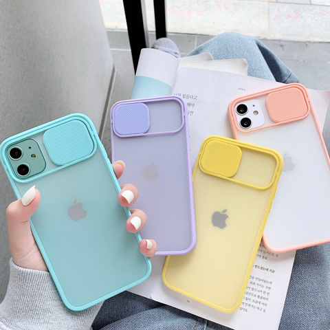 Camera Lens Protection Phone Case on For iPhone 11 Pro Max 8 7 6 6s Plus Xr XsMax X Xs SE 2022 Color Candy Soft Back Cover Gift ► Photo 1/6