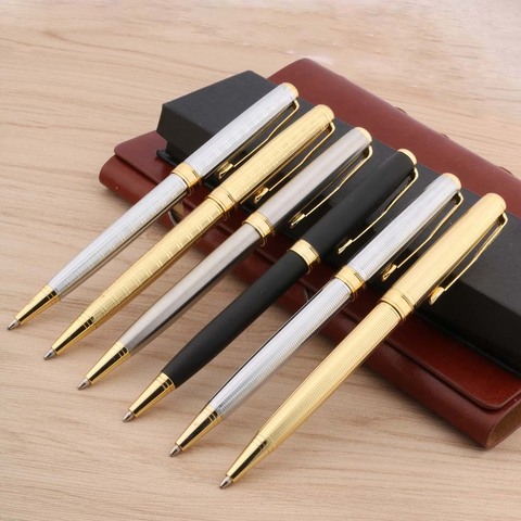 luxury quality brand 1PC NEW CHOUXIONGLUWEI SILVER GOLDEN color METAL GIFT ballpoint pen Stationery Office Supplies INK PENS ► Photo 1/6