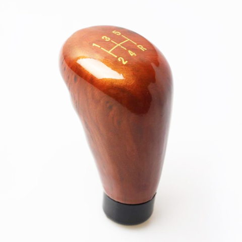 Car Styling Universal 5 Speed Shift Knob Manual Gear Lever Knob Peach Wood Gear Shift Knob ► Photo 1/6