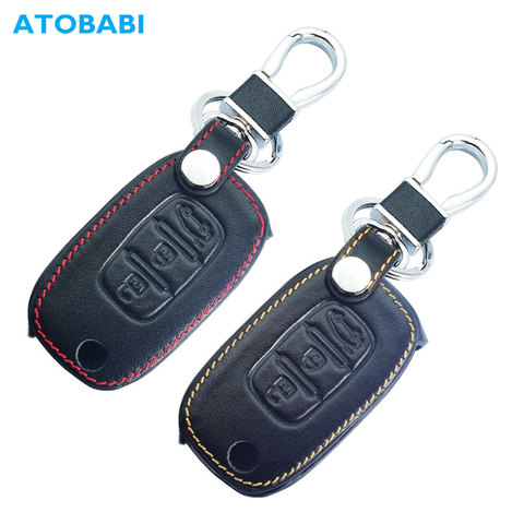 Real Leather Car Key Case For LADA Sedan Largus Kalina Granta Vesta X-Ray XRay Remote Cover Keychain Holder Bag Auto Accessories ► Photo 1/6