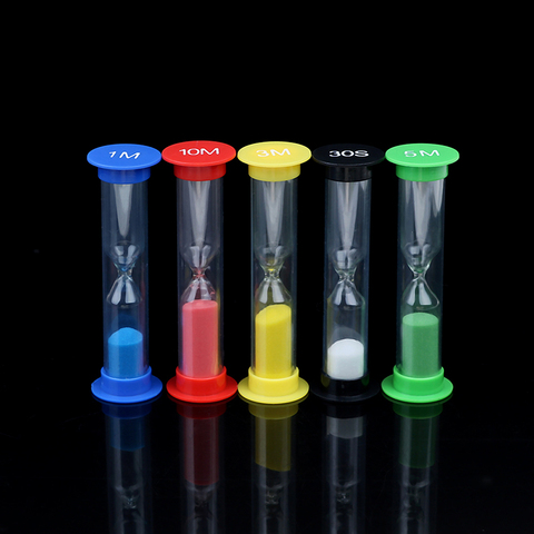 5PCS 30 Sec/1 /3 /5 /10 Minutes Desktop Watch Kids GiftsCute Colorful Sand Clock Timers Hourglass Sandglass Set Random Color ► Photo 1/6