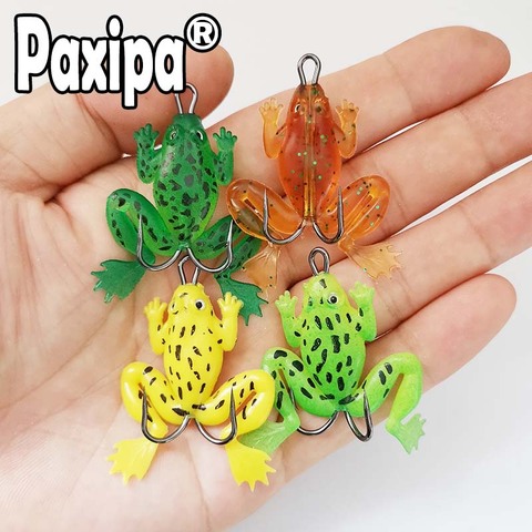 4pcs Sinking Frog Soft Lure 3.8g Fishing Artificial Bait Soft Fishing Lure Anzois Para Pesca Sabiki Rigs ► Photo 1/3