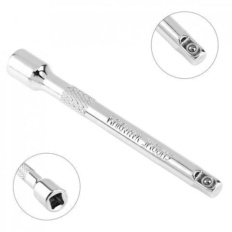 1 / 4 Chromed Steel Extension Bar 51/75/102MM Drive Ratchet Wrench Socket Adapter Power Drill Adapter Self-adjusts ► Photo 1/6