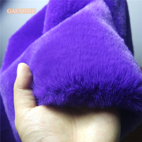 High grade Purple Fur 2 cm Thicken Super Soft Artificial Rex Rabbit Plush Faux Fur Fabric DIY Coat Collar Vest Pillow Toy ► Photo 1/6