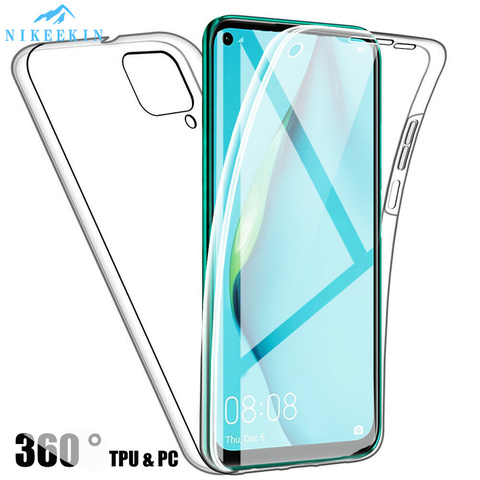 360 Double Silicone Case For Huawei P Smart 2022 Plus 2022 P40 Lite P30 Pro P20 P10 P9 P8 Lite Y5P Y6P Y7P Full Body Clear Cover ► Photo 1/6