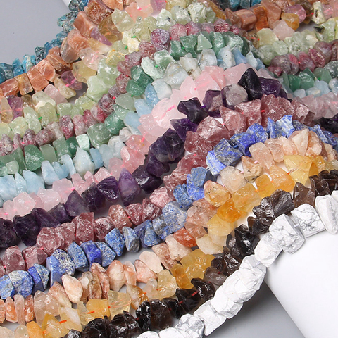 10-13mm Natural Irregular Freeform Raw Fluorit Stone Nugget Beads Amethysts Crystal Minerals Quartz Bead Diy Jewelry Making 7.5