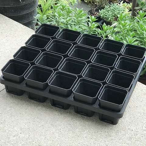 LBER 100PCS Plant Disposable Flower Pot Small Black Square Cutting Seedling Plastic Square Pot ► Photo 1/6