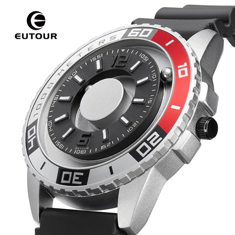 EUTOUR New innovative magnetic metal multi-function men's watch fashion sports quartz watch simple strap pilot ► Photo 1/6
