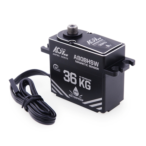 AGFRC A80BHSW HV 36KG Torque 0.071Sec Waterproof IP67 Brushless Digital Steering Servo for for 1/10 Monster Truck Buggy Crawler ► Photo 1/6