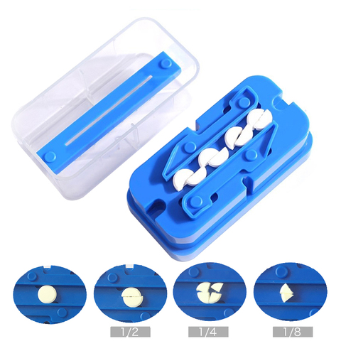 1/2 1/4 1/8 Pill Cutter Box Pill Case Medicine Tablet Cutting Machine Pastillero Divider Pill Splitter Pill Drugs Pillendoosje ► Photo 1/6