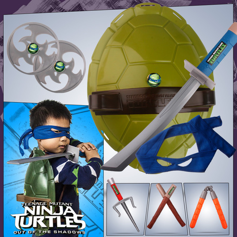 TMNT Turtle Shell Backpack with Masks & Weapons