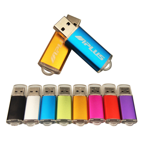 (over 10pcs Free Logo)High Speed Colorful Usb Flash Drive 2.0 Metal Pendrive 32gb 16gb 1gb 64gb Photography Gifts Memory Disk ► Photo 1/6