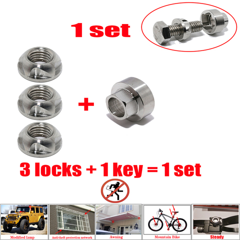 Security Anti Theft Screws Nuts M6 M8 M10 M12 304Stainless Steel Mountain Bike Awning Screw cap For Car Styling LED Lights ► Photo 1/1