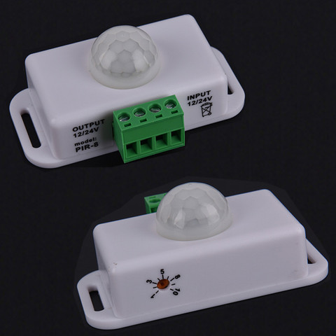 1PC Body Infrared PIR Motion Sensor Switch Human Motion Sensor Detector Switch For LED Light Strip Automatic DC 12V-24V 8A ► Photo 1/6