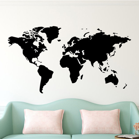Large 106cmX58 Wall Sticker Decal World Map for House Living Room Decoration Stickers Bedroom Decor Wallstickers Wallpaper Mural ► Photo 1/6