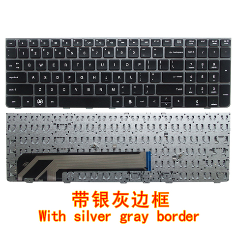 US New silver laptop Keyboard for HP PROBOOK 4530 4530S 4730 4730S 4535S 4735s with Frame Replace notebook ► Photo 1/2