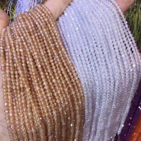 Small Faceted Beads Natural Zircon Stone 2 3 4mm Loose Beads for Jewelry Making Bracelet DIY Necklace Accessories Wholesale ► Photo 1/6