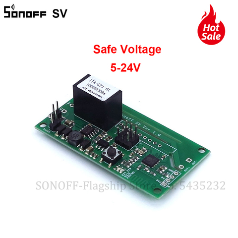 Itead SONOFF SV Wifi Smart Switch Safe Voltage WiFi Wireless Switch Smart Home Module Support Secondary Development Works Alexa ► Photo 1/6