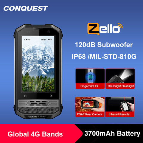 CONQUEST F2 Luxury Mini IP68 Rugged Smartphone 2022 Mobile Phone NFC Fingerprint Face ID Android 8.1 4G LTE Global Version ► Photo 1/6