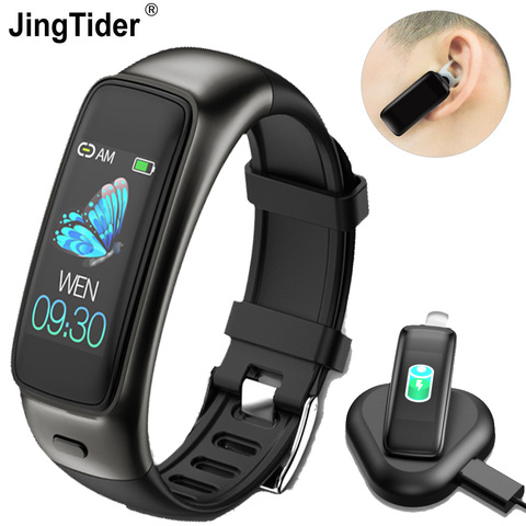 TB02 Bluetooth Earphone Smart Bracelet 2 in 1 Noise Reduction with Mic 0.96