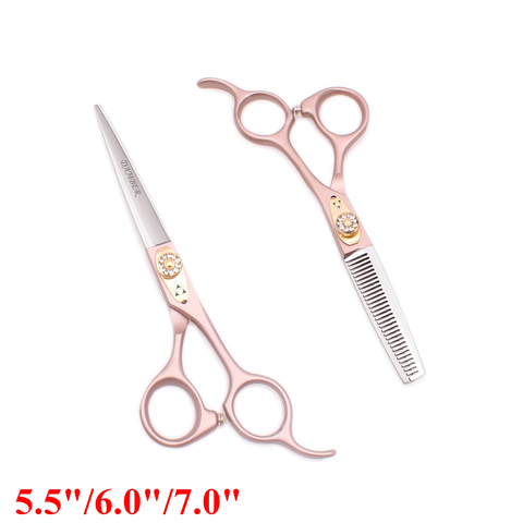 5.5 6 7 Japan Steel Professional Hairdressing Scissors Hair Thinning Barber Scissors Set Hair Cutting Shears 440C Scissors 9105# ► Photo 1/6