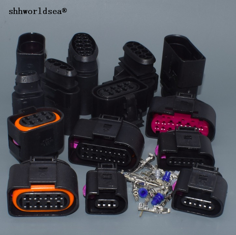 shhworldsea 2,3,4,6,8,10,14P 3.5mm Wiring Harness Connector 1J0973722 8D0973822 Electrical Plug ► Photo 1/6