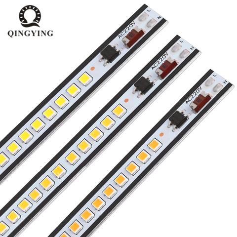 5-20pcs AC220V LED Bar Light 20/30/40/50cm Warm / White Red Green Blue High Brightness SMD 2835 LED Rigid Strip 12Leds 72Leds ► Photo 1/6