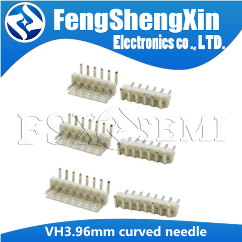 20pcs/lot  VH3.96mm curved needle seat 2P/3P/4P/5P/6P/7P/8P/9P/10P/11P/12P White connector 3.96mm Pitch ► Photo 1/1