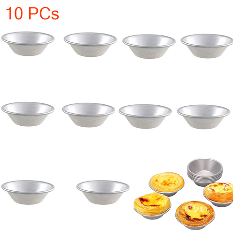 10PCS/lot Aluminum Alloy Egg Tart Molds Cake Baking Cups Pie Pastry Decorating Tools ► Photo 1/6