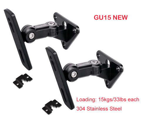 (1pair) GU15 new universal 304 stainless steel alloy sound SPEAKER WALL bracket mount Audio stand hanger Load 15kg 33lbs ► Photo 1/6