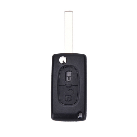 Replacement 2 Button Remote Flip Folding Key Fob Case Shell Blade For PEUGEOT 307 308 107 207 407 New ► Photo 1/6