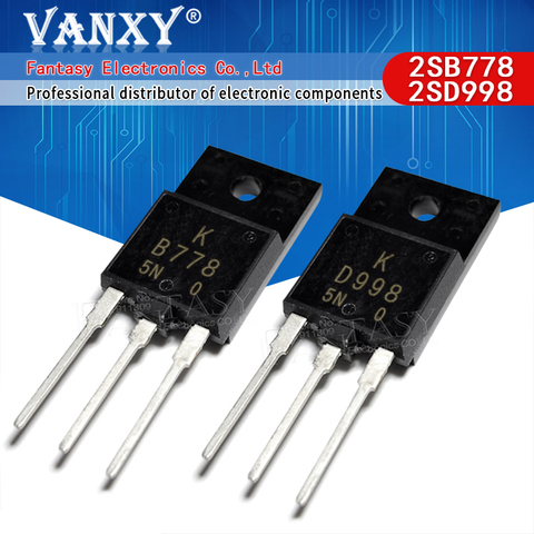 10pcs 2SB778 2SD998 TO-3PF (5pcs B778 + 5pcs D998 ) TO-3P ► Photo 1/4