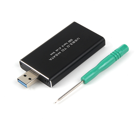 MSATA to USB 5Gbps USB 3.0 to mSATA SSD Enclosure USB3.0 to mSATA Case Hard Disk Adapter M2 SSD External HDD Mobile Box ASM1153E ► Photo 1/6