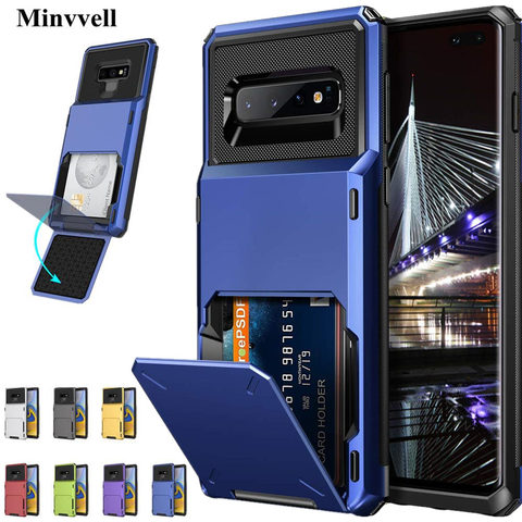 Card Slots Wallet Case For Samsung Galaxy S10 A7 2022 A750 S8 S9 Business Case For Samsung A750 A7 2022 S10 S9 Plus Note 9 Cover ► Photo 1/6